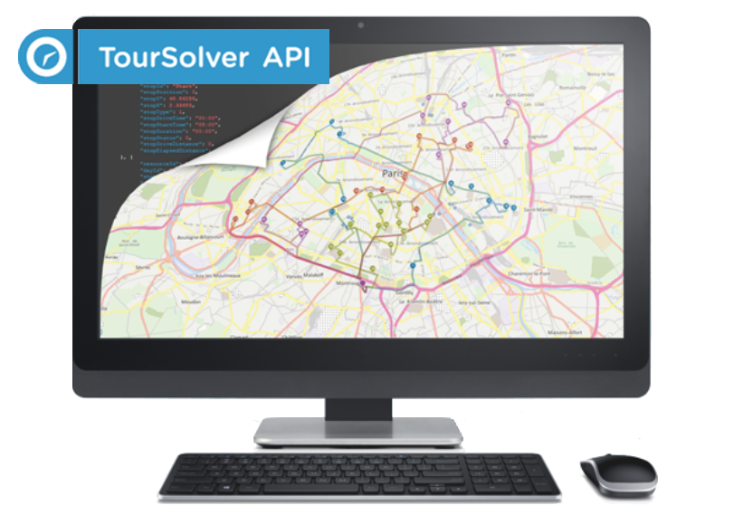 Aperçu d'une fonctionnalité d'analyse géographique de TourSolver.